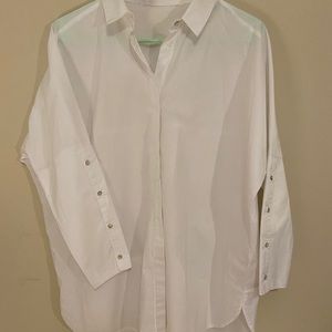 Anthropologie Hidden button down top